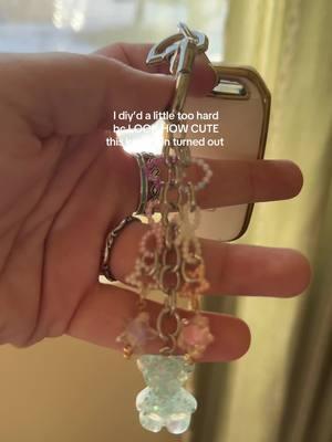 it’s giving cutesy, dainty, girlypop #DIY #keychain #craft #craftygirl #diykeychain #charms #diycharms #cutesy #pinterest #aesthetic 