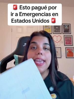 Esto pagué por ir a emergencias por un dolor acá en 🇺🇸  #atencionmedica #salud #saludybienestar #dolor #segurosdesalud #bills #emergency #emergencyroom #hospital 