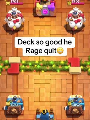 He Actually Rage Quit..😬🤦🏻‍♂️ #rage #ragequit #ragebait #deck #clash #clashroyale #fyp #viral #megaknight 