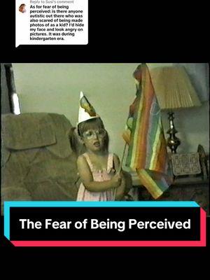 Replying to @Susi The Fear of Being Perceived in relation to Photos 🙈 Yes yes yes! 🙋🏻‍♀️ Also to add, I never feel as if I know what to do, how to stand, what to do with my hands, etc. #autism #actuallyautistic #audhd #autismmom #autismoftiktok #fearofbeingpercieved #nostalgia #90s #aesthetic #millennial #thenvsnow #transition #family #behavior #autistictraits #autisticgirl #highmaskingautism #stimming #neurodivergent #latediagnosedautistic  