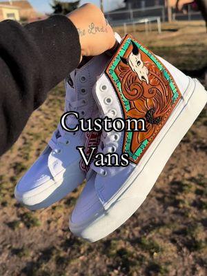 I’m in love with how these turned out🌻🤩 #sunflower #customshoes #customvans #vans #customleather #grcustomleather #fyp #viralvideo #leatherwork #leather #custom 