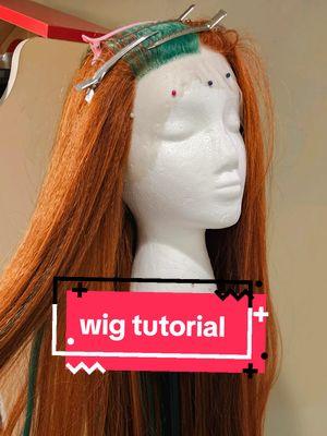 Wig tutorial! tl;dr - lots of crimping, sewing, and ventilating with a little bit of trimming. If you are short on time, DO NOT attempt this method  Instead of finishing my cosplay project for Megacon, I am hyper fixating on completely re-making another wig... #Illusen #wig #tutorial #ventilating #weftextensions #wigstyling #cosplay #neopets #lifeofcosplay 