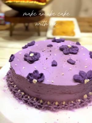 UBEybe I love your way 🎶💜 #baking #ubecake #cakedecorating 