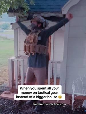 We can help save you money on gear so that you can still live comfortably 🤣 #tacticool #offthegrid #tinyhome #house