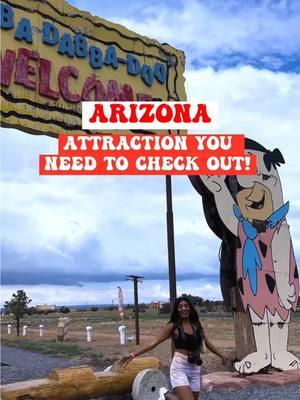 Fun Things To Do IN Arizona! Have you been to Bedrock City?! It’s located near Williams, AZ by the Grand Canyon, definitely a fun pit stop if you’re on your way out there!✨ #creatorsearchinsights #arizonacheck #flintstones #thingstodoinarizona #hiddengems 