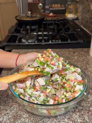 Delicioso ceviche de pescado comida fresca, fácil y muy saludable #yummy #tasty #Foodie #recetas #ceviche #comoda #cooking #fyp #foryoupage #foryou #fypシ 