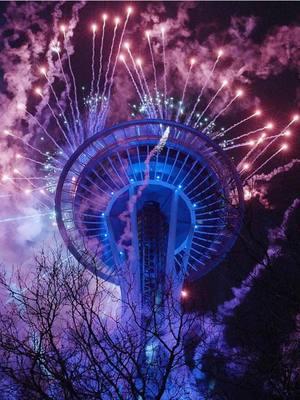 Seattle 2025 New YEARS!! 🎉 #seattlespaceneedle #spaceneedle #seattle #edit #2025 #newyears 