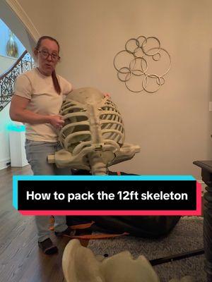 Packing my 12ft skeleton 🤣 #homedepotskeleton #12ftskeleton #12ftskelly 