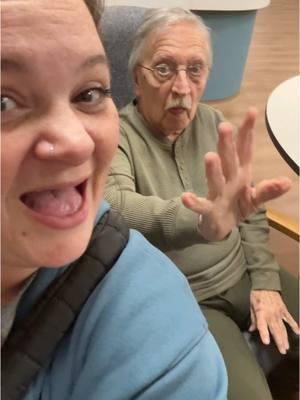 Had a super great visit with dad today. Stick around till the end for a room tour. ❤️🏠 #memorycare #dementia #caregiver #tickle #jokester #RoomTour #hygiene 