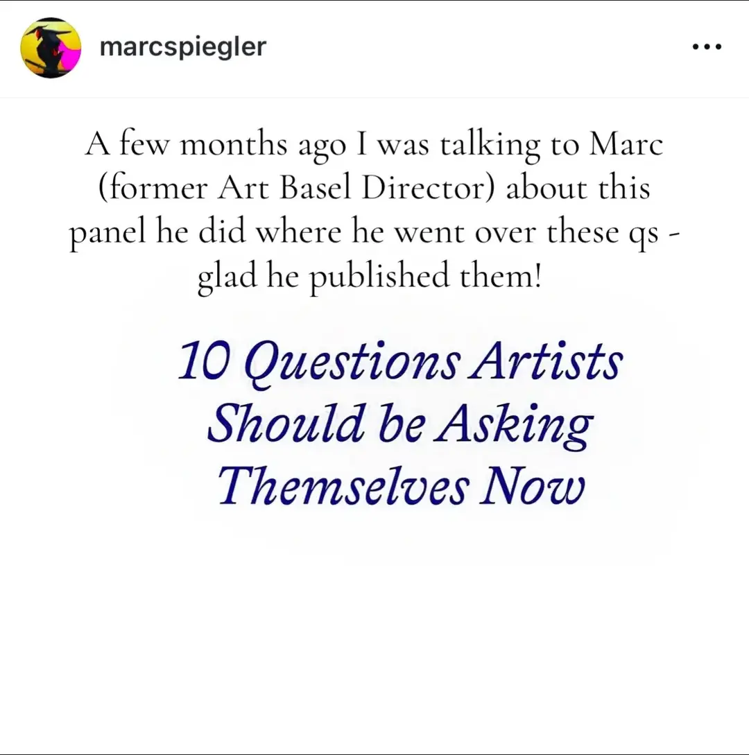 Full on Marc’s insta - he was the Director of Art Basel for years and has an incredible POV- def worth a follow! #artbasel #artistsoftiktok #artworld #artquestions 