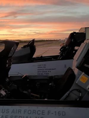 Another comparison view of the Martin-Baker US18E Seat compared to the original ACES II  Ejection Seat installed in F-16 Cockpits. Sunset color sure adds to the scene. #F16 #Viper #FYP #Airport #martinbaker #life #SAFE #Cockpit #dcs #Sim #engineering #go