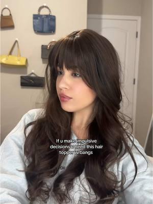 Anyone else feel like this would’ve saved them from impulsive haircuts or dying there hair 😭 #cliponhair #bangs #cliponbangs #hairstyles #hairtutorial #hairstyleideas #hairtopper #clipon 