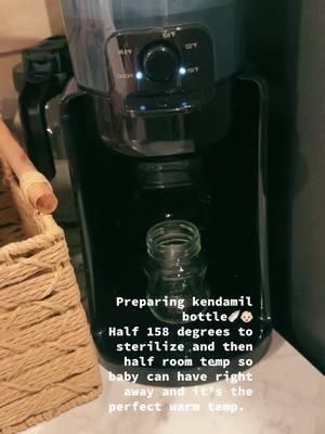 preparing kendamil bottle 👶🏻🍼 love this water warmer so much. Bought one for my room and the kitchen. #kendamil#bottle#waterwarmer#baby#TikTokShop