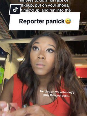 Peace? Relaxation?? Never heard of them 🤷🏽‍♀️#sportsreporter#tvnews#reporterlife#sportsanchor#broadcastjournalism#collegegrad#funny#womeninsports#blackandeducated#newsanchor  