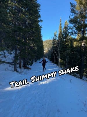 Trail shimmy shake is proof I was happy to get back on a snowy trail today. It was dreary in Denver but gorgeous at Caribou Ranch Open Space near Nederland. #shimmyshake #trail #Hiking #hikingfun #colorado #nederland #caribouranch #sweptawaywithjb #dance 