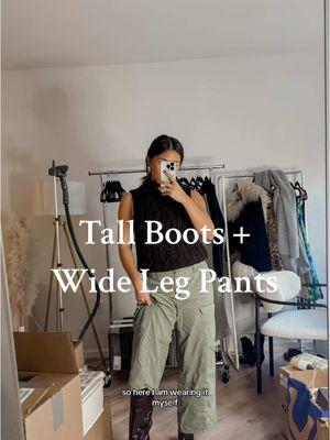 If tall boots seem intimidating to you, here’s one more way to wear them 👍  #tallbootsoutfit #widelegpants #howtowear #howtostyle #personalwardrobestylist 