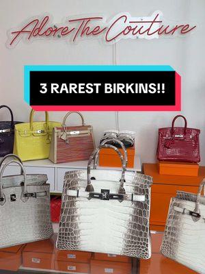 Not 1 but 3 rare birkins 🤩 which one is your dream bag ? #adorethecouture #hermesbirkin #hermeshimalayan #himalayan #griscendre #hermesgriscendre #himalayabirkin 