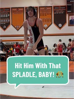 His favorite move.. It’s gotten to where coaches are warning their kids about him trying to put them in one.. 😅 #wrestling #spladle #athlete #sports #highschoolwrestling #takedown #pinned #gotem 