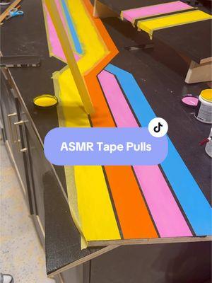 Replying to @TheBigCat ASMR tape pulls! #painting #tapepull #diyarcade #retroarcade #asmr #asmrsounds 