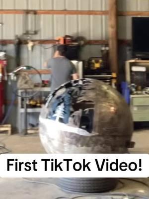 This was my first TikTok video in August 2022. We’ve came a long way. #purviancemetalart #globe #handcut #Outdoors #firepit #campfire #landscaping #metalart 