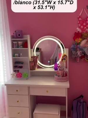 Perfect vanity for a smaller room #vanity #smallvanity #smallroom #giftguide #tiktokfinds #giftideas