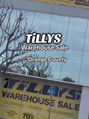 Extra 70% off clearance prices at the Tillys Warehouse Sale in Lake Forest!  @Tillys  Thurs - Sun until Feb 9th 10 am-6 pm 25662 Atlantic Ocean Dr Lake Forest, CA #warehousesale #samplesale #orangecounty #tillys #converse #obey 