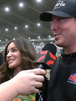 Proud parents Kyle & Samantha Busch after Brexton's Driller victory at the #TulsaShootout presented by @nosenergydrink