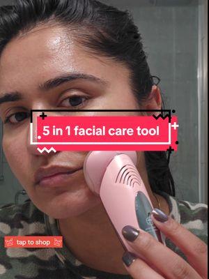 5 in 1 multifunctional skincare tool #skincare #facialtool #massager #facecare #facecareroutine  #facialmassage #wavytalk #fyp #foryoupage #fypシ #foryou #fypage #ttshop #tiktokmademebuyit #usa #punjabi #punjabitiktok 