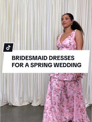 bridesmaid dresses for a spring wedding 🌸 shop now via link in bio #bridaltok #weddingtok #weddingtransition #bestiegoals #bestiesforever #besties4life #bridesmaiddresses #bridesmaid #bridesoftiktok #bridesmaidsdresses  #weddingguest #weddingguestdress #maxidress #velvetdress #ruffledress #floraldress song: Kadant / Strange Delight (Instrumental Version) / courtesy of Epidemic Sound