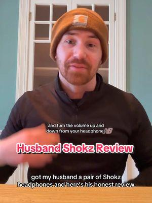 my #husband and his honest review of the @Shokz Sports I got him!! he’s been wanting a pair for a while so I thought here ya go… annnd of course he’s obsessed because there’s nothing not to love ❤️ #runner #shokz #headphones #runningheadphones 