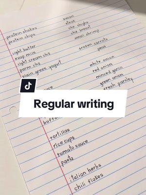 My regular handwriting ✍🏼 My grocery list this week 🌮🥘🥙 #handwriting #writing #grocery #list #meals #ideas #font #good #penmanship 