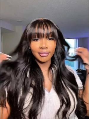 Body wave wigs bangs cut always ateeee🥰💥 #trending #gluelesswig #360lacewig #bangscut #hairbangs #wigtok #fyp #forupage #wigfluencer #hairvideos 