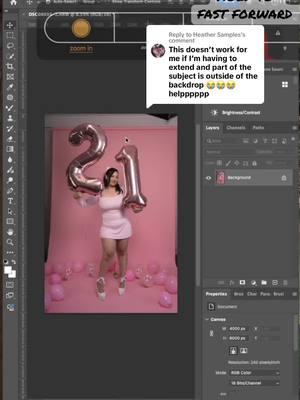 Replying to @Heather Samples Photoshop tutorial: how to expand backdrop even if there is an object in the way! (This will work if there’s a person, just use the select subject button). #photoshoptutorial #photoshopediting 