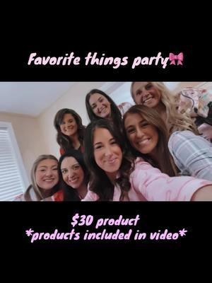 Loved our first Favorite Things Party🎀🩷 #backfrombreak #favoritethings #productsIncluded #glossier #lanza #amika #bagsmart #divadetergent #barefootdreams #maracuja 