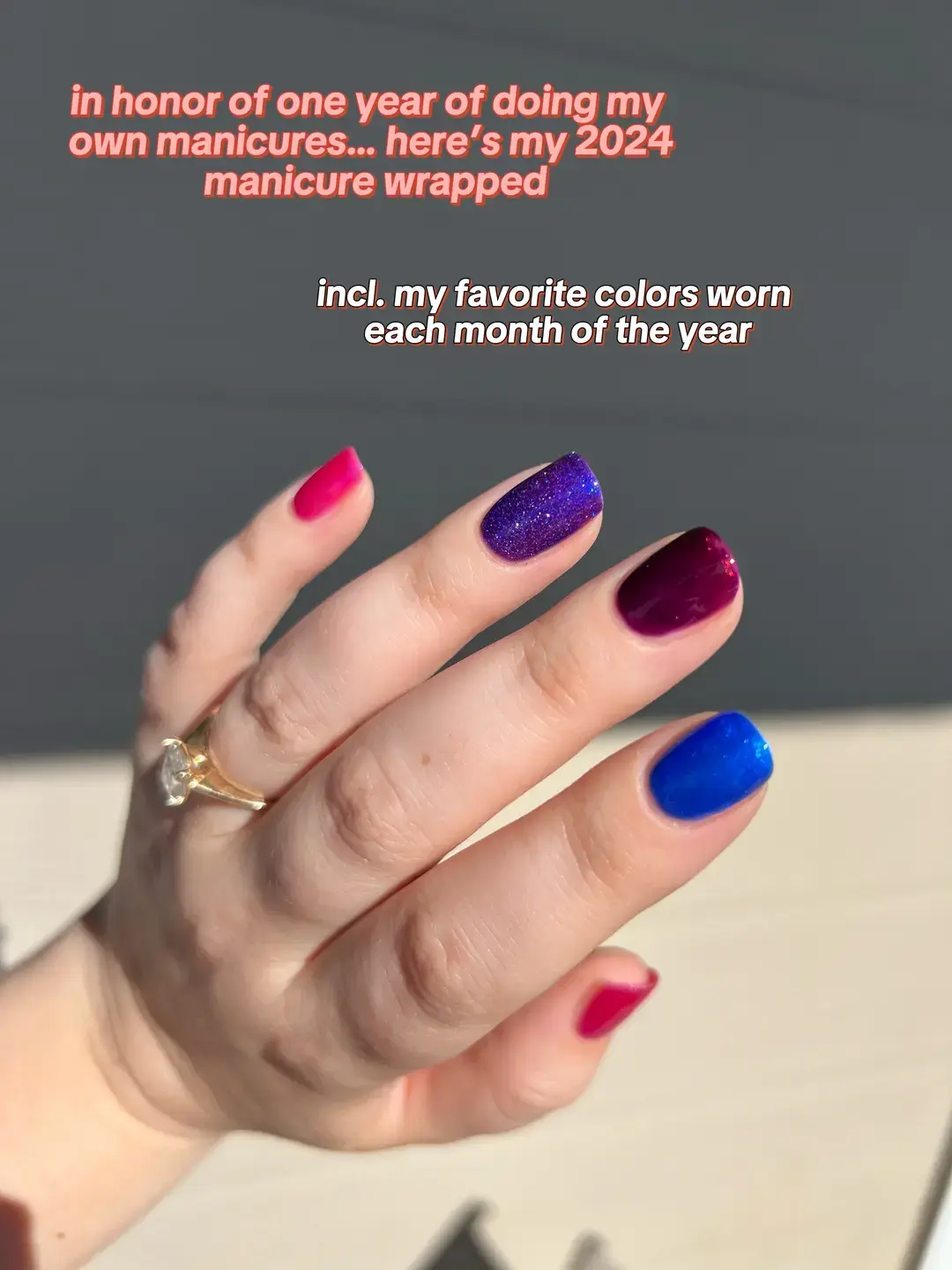 here’s to one year of learning a new skill, exploring my creativity, and saving money on manicures! #nails #nailpolish #manicure #opi #wicked #mooncat #ilnp #essie @mooncat @ilnp @OPI - US @Lurid Lacquer @Lights Lacquer @Cirque Colors @Sassy Cats @sassy sauce polish @Polished For Days @kbshimmer @Rogue Lacquer 