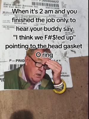 Not this time but many years ago I left an important o-ring out and had to redo everything! I now double check everything as it's going along, learned a lesson the hard way. #repairs #truckinglife #overtheroadtruckinglife #caboverlife #cat3406 #catpower #oldschool #ohshit #wtf #fyp 