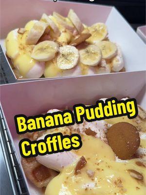 #bananapudding #croffles #charlottenc #sweettreats #Foodie #charlottefoodie #ilovefood 