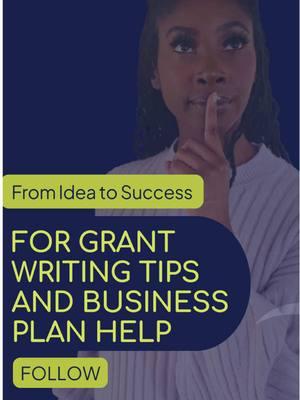 comment TIPS if you need help applying for grants ⬇️🔝🔗 stan.store/50KGrantGuru and I will send you a direct message to answer your questions for free! 3 TIPS FOR GRANTEES:  1️⃣ get uncomfortable by getting mentally and physically prepared because more than likely you’re the breadwinner of your household so it’s best to make yourself as comfortable as possible. As someone who suffers from hot flashes it’s important to do whatever it takes to get my work done for the day including getting a rechargeable cordless fan to keep pushing through tasks 2️⃣ make a list ** bonus if you time block ** I like to do something called a 12 week work year from a book my mentor gave me. It helps you with accountability without overwhelming yourself. I have bad anxiety so I can never sit still so if I’m moving, I make sure it counts!  3️⃣ don’t forget to take a break 👑 Sometimes words start to run together when I’m typing grant proposals and business plans so I simply take a break. I give myself 30 minutes to block and report fake accounts after every 2 hours of straight work on my business Did you find these tips useful? comment TIPS and SUBSCRIBE for more  Reasons why you should apply for grants: 💰no credit checks 💰don’t need to be paid back 💰startup friendly 🆓 funds 💰 pay vendors or business bills with no personal guarantee loan To win a business grant you need: 💎 registered entity in USA 💎EIN number 💎Business Bank account  💎Business Plan or Pitch Video 💎 my chatGPT book if you struggle with answering essays 💎 my global grant list of available grants for startups, minority, women owned and veteran run businesses 🤑 grants for beauty and skincare, food and beverages, trucking companies, professional services, gyms, restaurants, bloggers, medical supplies,cosmetologist, event planners, daycares or assisted living facilities, and much more #grantfunding  #businessgrants #SmallBusiness  #businessfunding   #grants #grantwriting  #entrepreneur #womenownedbusinesses #womeninbusiness 