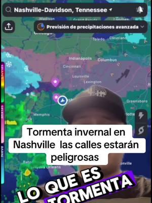 Tormenta invernal en Nashville  las calles estarán peligrosas #nashville #tormenta #tormentainvernal #foryourpage #nashvilletn #nashvilletennessee #noticias #noticiatiktok #tormentainvernal🥶 