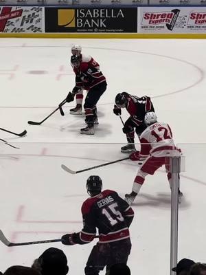 Saginaw Spirit stand their ground! 💪🏽 #SaginawSpirit #Hockey #HockeyFights #Whooo #fyp 