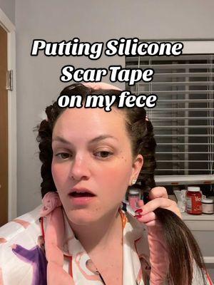 I don’t believe everything I see on the internet but some of your guys are very convincing #scartape #siliconescartape #facemask #nightlyroutine #skincareroutine 