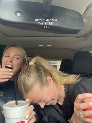 Please enjoy this #swigtok of our first time trying @Swig 🤣🤣🤣 #swigdrinks #swigfirstimpressions #swigsoda #swigorder #swigtexas @Nicole Draper #funnyvideo #funnylaugh #sisters #sisterhumor 