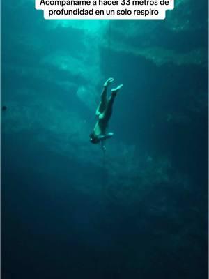 Retando mi mente ♥️ lo harían ?  #apnea #freediving #freediver #talasofobia #agua #cenotes #underwater #swim #fy #travel #goals 