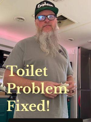 RV toilet problem fixed! 🚽  #rv #rvlife #rvliving #rvlifestyle #rvlivingfulltime #workcamping 