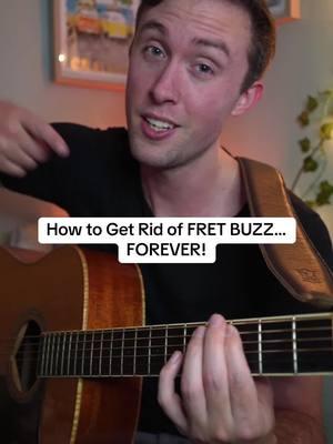 How to get rid of fret buzz forever!  #fyp #guitartok #guitarlesson #guitar 