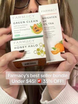 If you’ve been wanting to try @Farmacy Beauty products GET THIS SET 😍 ON SALE FOR 35% off! #farmacybeauty #skincare #honeyhalo #greenclean #farmacyhoneyhalo #moisturizer #skin #beauty #TikTokShop #giftsforher #giftideas  