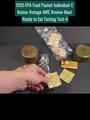 1955 FPA food packet individual C ration vintage MRE review meal ready to eat tasting test #food #packet #individual #vintage #mre #reciew #tastig 