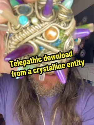 Telepathic download from crystalline being #telepathy #wirewrap #wirewrapping #wireart #crystalline #entity #cosmic #download #dnaupgrades 