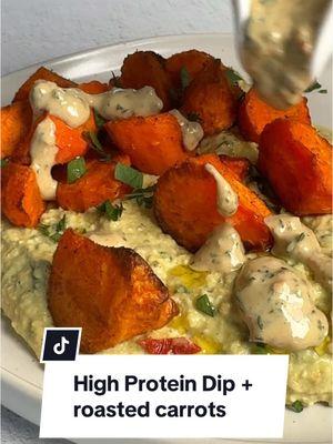 30 GRAMS PROTEIN POWER DIP! With roasted carrots. Cooked to maximize nutrition! Stop wasting your veggies! Squeeze out all the health benefits by cooking them correctly! 🥰Recipe linked in bi0 or Cookingforpeanuts dotcom search HIGH PROTEIN DIP! Your dietitian, Nisha xxx #highprotein #veganuary #healthyrecipes #nutrition #nutritiontips #healthyliving #beans #veggies 