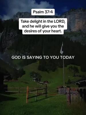 Psalm 37:4 Take delight in the LORD, and he will give you the desires of your heart. #psalm374 #psalms #bibleverse #godquotes #godwords #jesus 